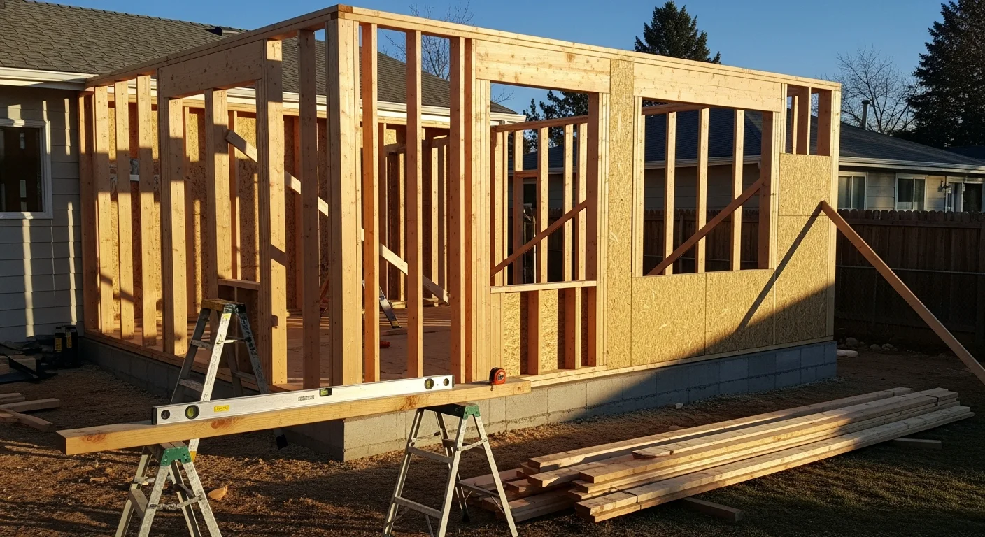 General contractor working on residential home construction project