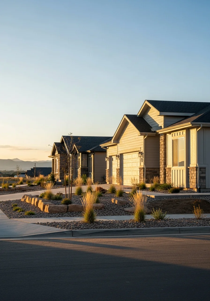 Castle Rock residential property with modern construction details and landscaping.