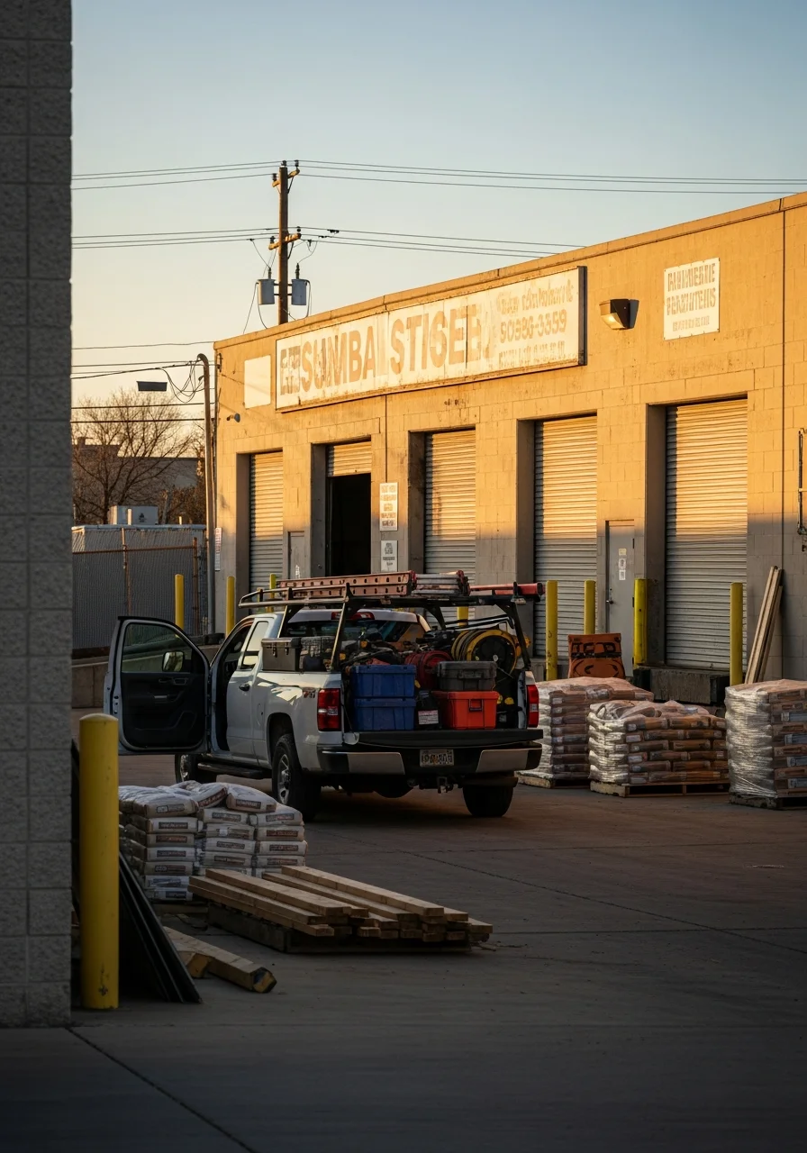 Commerce City mixed-use area showing commercial and light industrial properties.