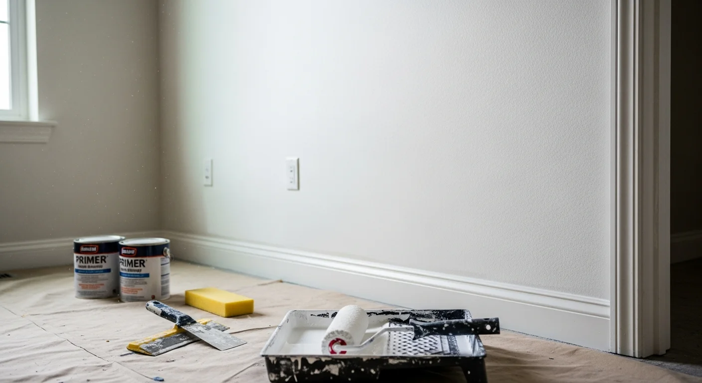 Interior room in a Front Range Colorado home with freshly painted walls, smooth drywall finish, and clean trim work completed by Redline Builders. Natural light shows an even, streak-free coat on walls and ceiling with no visible patches or texture inconsistencies.
